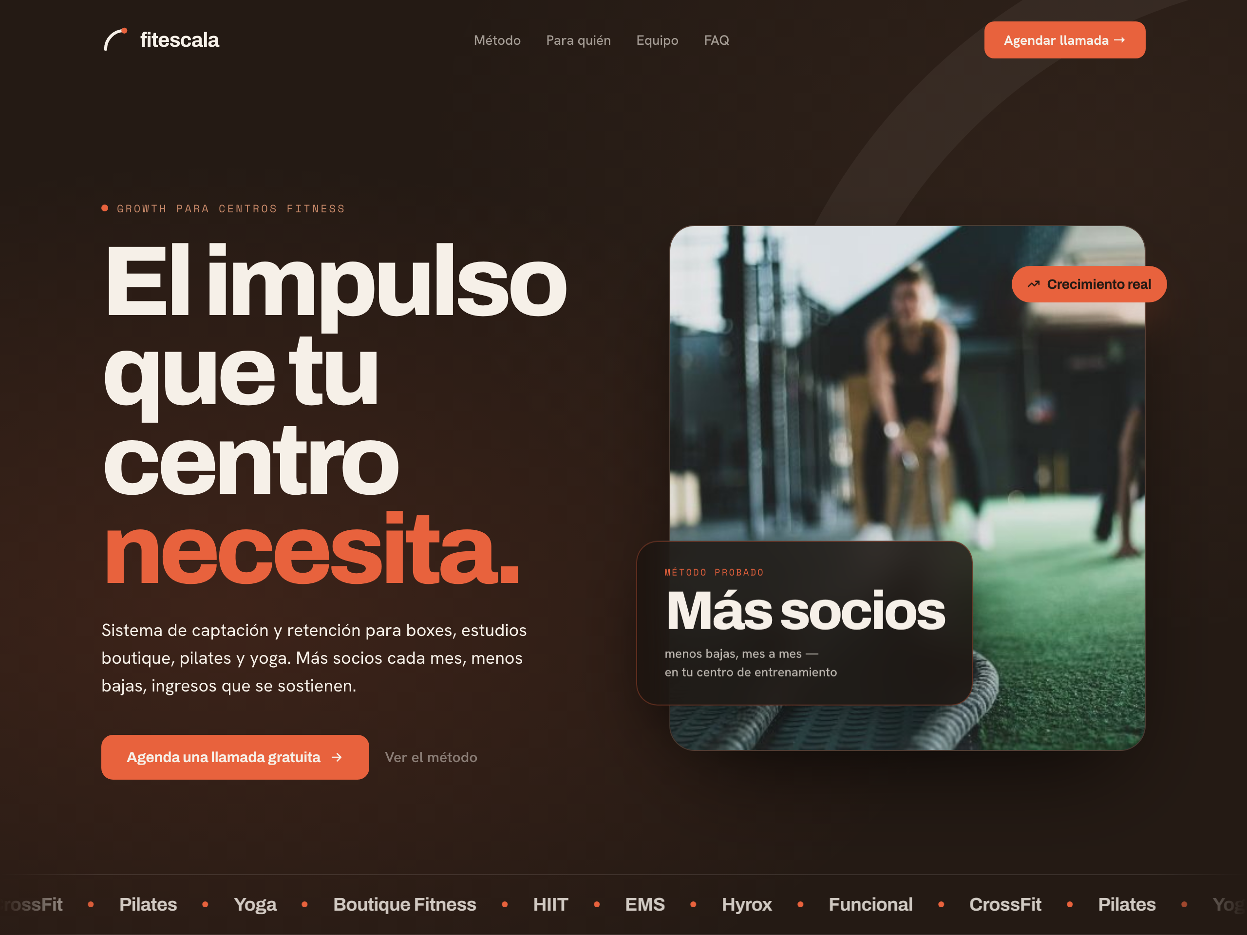 fitescala.com — live landing page