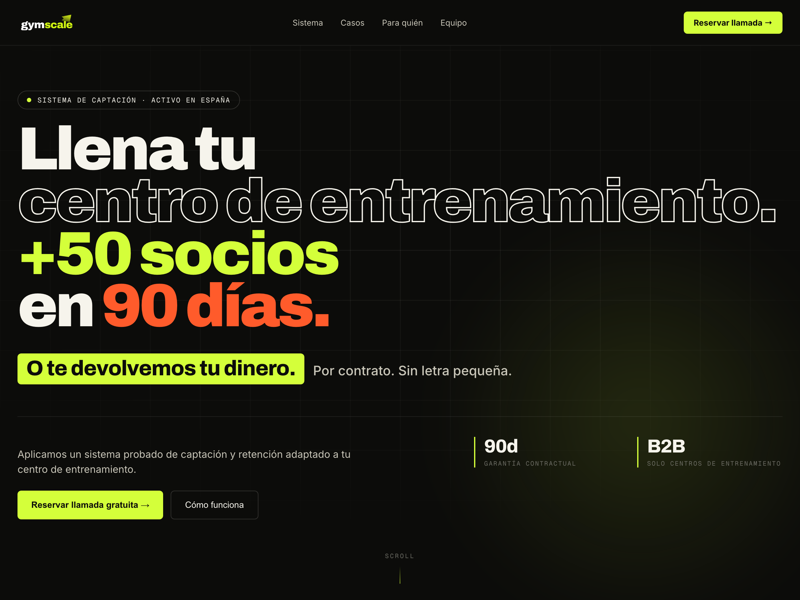 gymscale.es — live landing page
